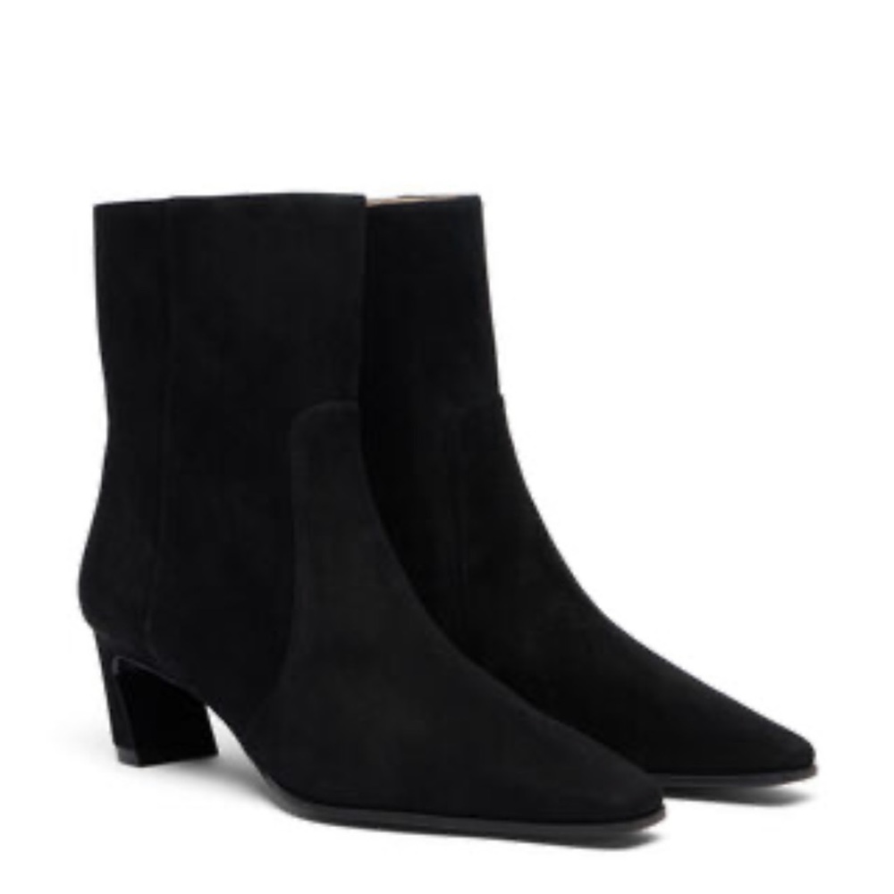 Stuart Weitzman Suede Black Ankle Boots